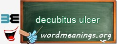 WordMeaning blackboard for decubitus ulcer